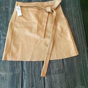 Faux leather Camel skirt
